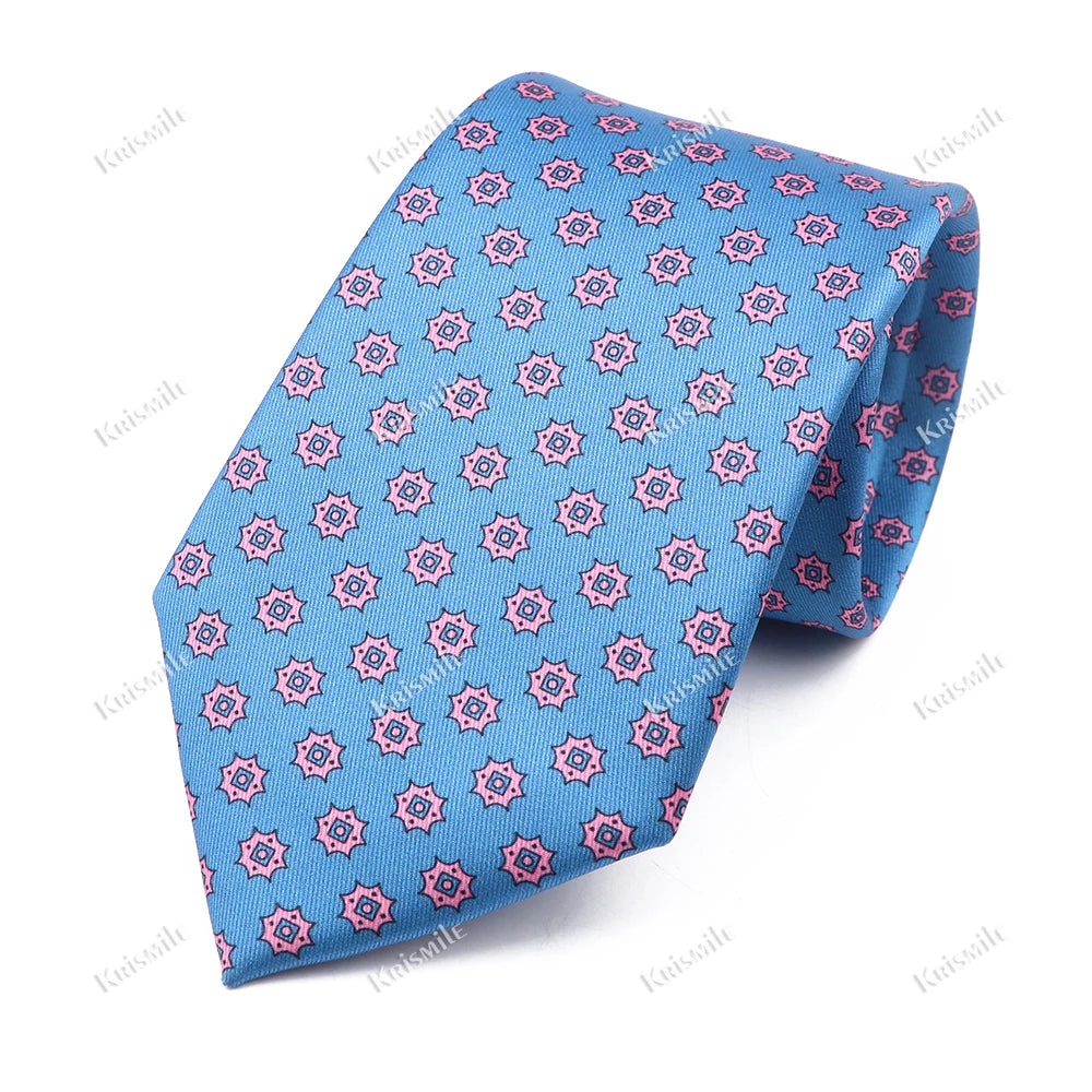 New Design Bohemian Style Necktie For Men Silk Touch Soft Blue Red Yellow Necktie Fit Wedding Party Business Office Accessory