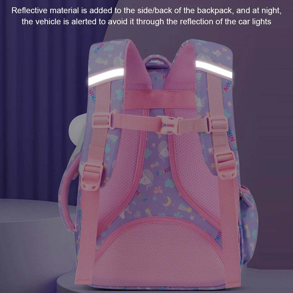 Cute Backpack For Primary School Student Stylish Portable Versatile Bag Breathable Preschool Books Bag Back To School Gift Girls