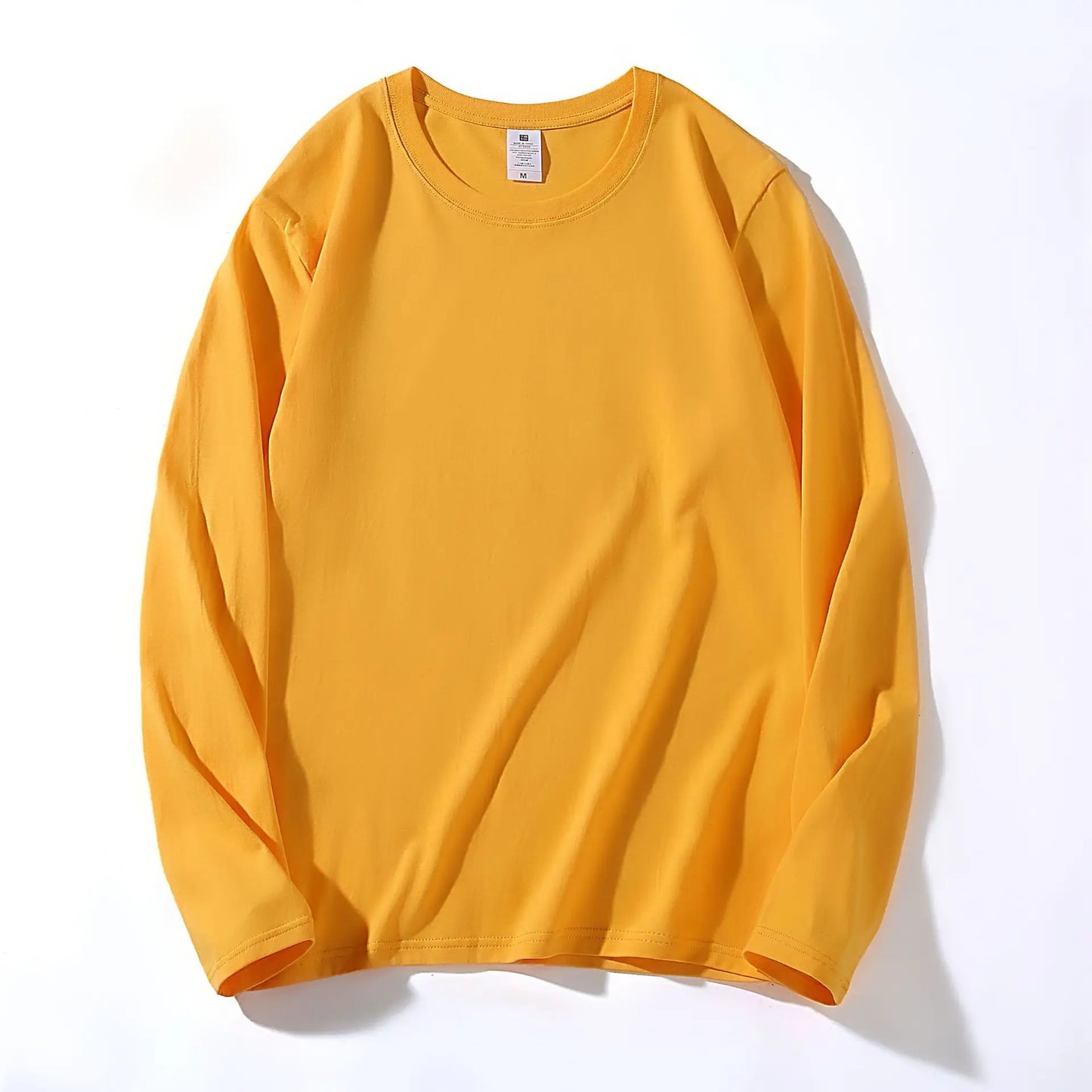 Cotton 100% Long-sleeved Men's T Shirt MRMT 2025 Brand New Round-collar Solid-color Men T-shirt for Male Tshirt Man Tops Tees