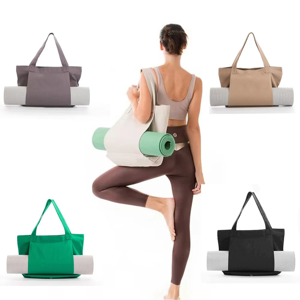 Yoga Tote Bag for Women Shoulder Bags Drawstring for Office Workout Travel Carryall Pilates Gym and Beach