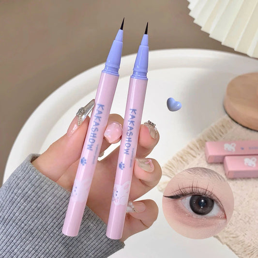Ultra Slender Liquid Eyeliner Fast Drying Smooth Waterproof Eyeliner Pen Long Lasting Black Brown Lower Eyelash Pen Cosmetics