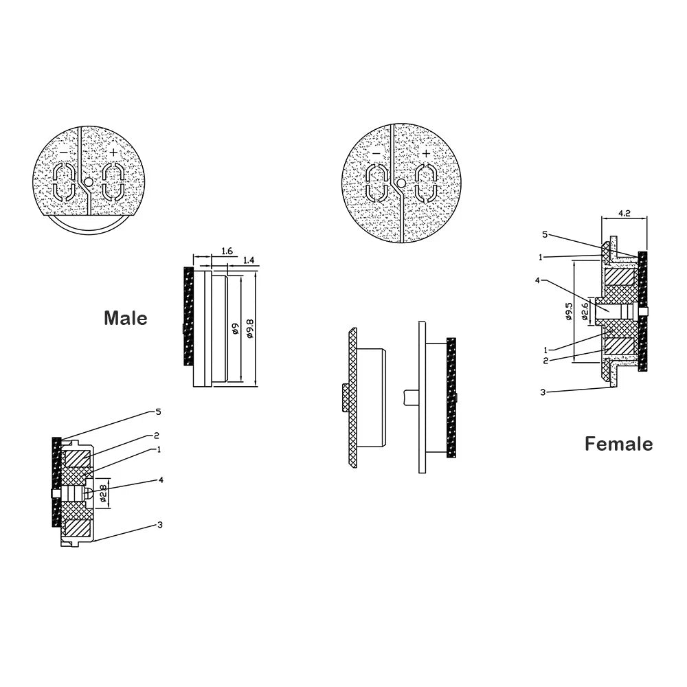 1Pair 2/3/4/5/6Pin waterproof high current magnet suction spring pogo pin male female probe DC power charging magnetic connector
