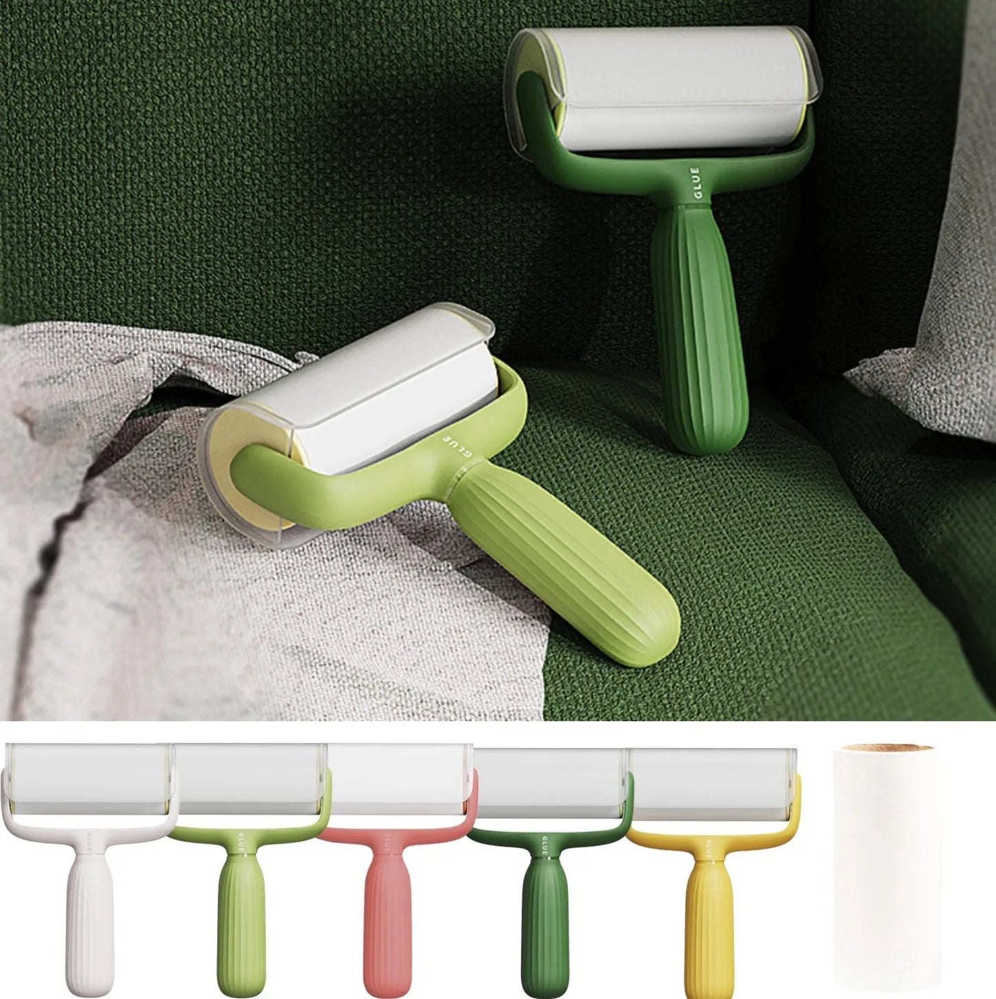 Tearable Lint Roller Sticky Roll Paper Dust Wiper Pet Hair Clothes Carpet Tousle Remover Replaceable Cleaning Brush Accessories