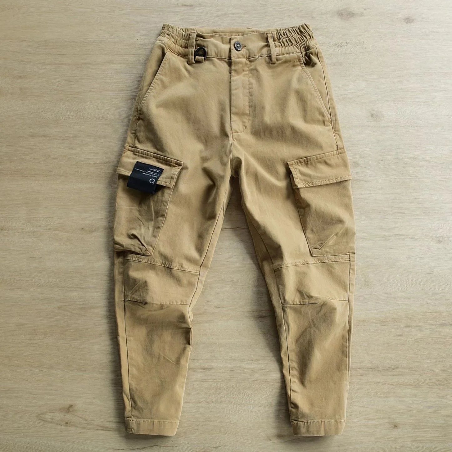 Men's Casual Cotton Work Trousers Straight Leg Loose Fit Autumn Workwear Pants Youthful Vitality Style Wear Resistant Thickened