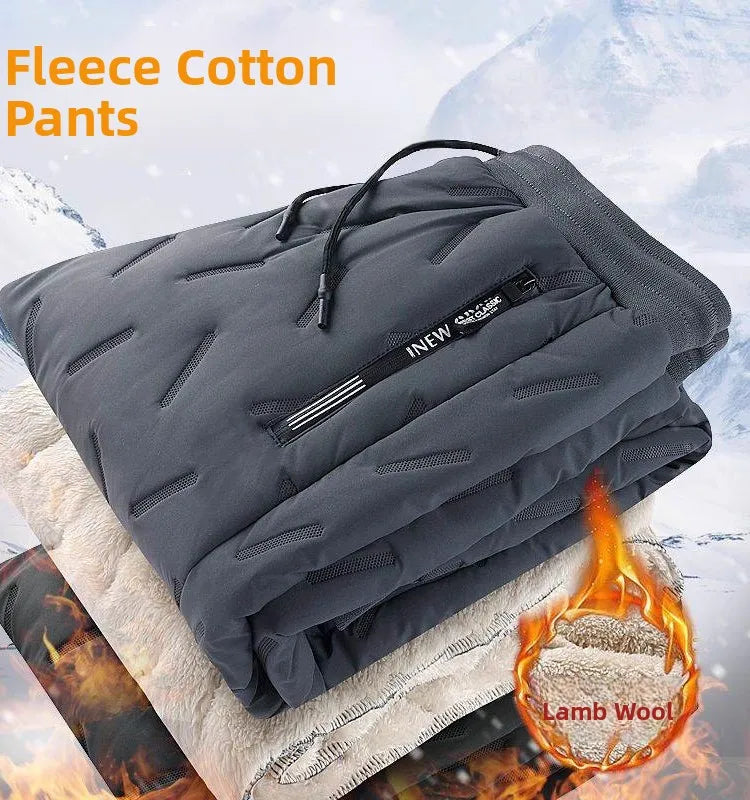 Lamb Velvet Fce Lined Thi Cotton Pants Men's Autumn Winter New Loose Large Size Northeast Cold Proof Warm Trousers