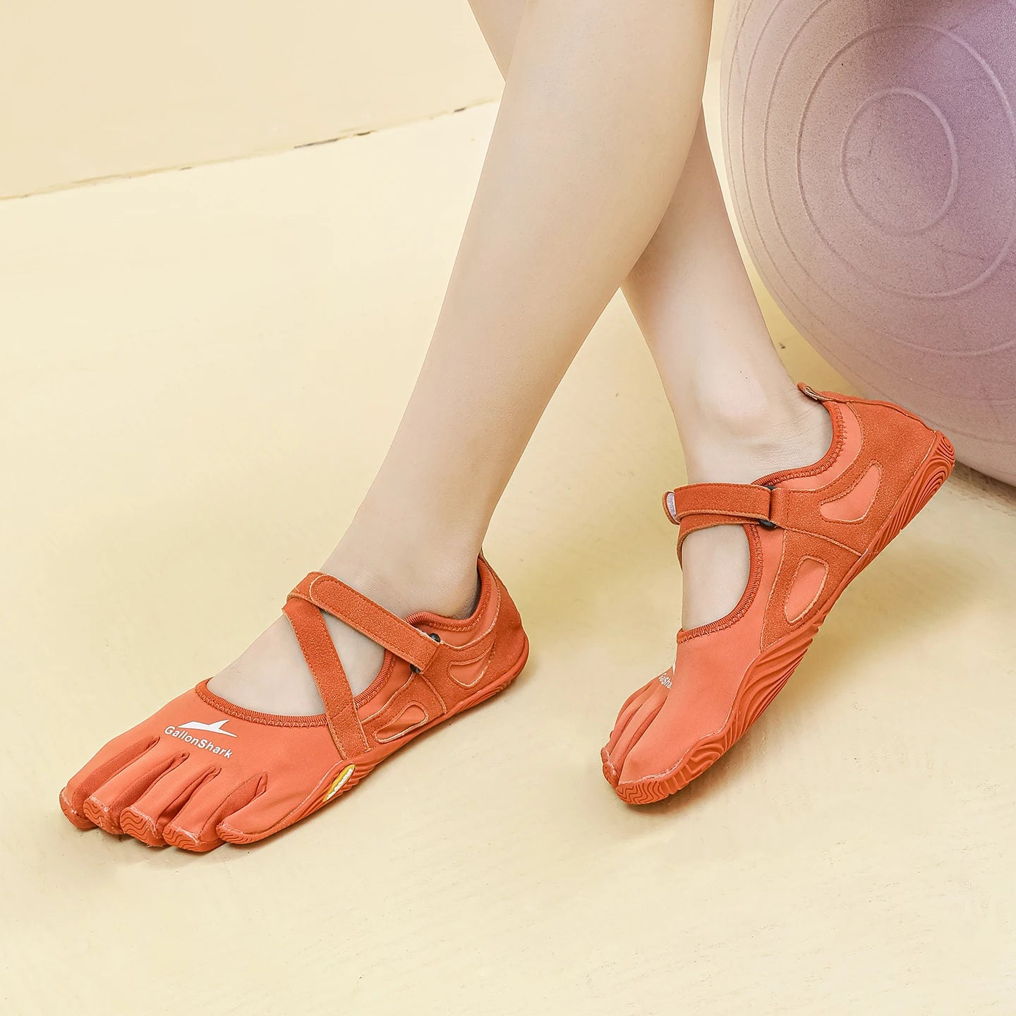 Non-Slip Five Toe Shoes for Women, GallonShark Flexible Barefoot Footwear with Strap for Dance & Gym