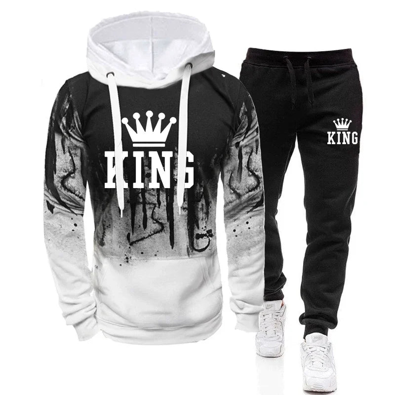 Men's Tracksuit Casual Jogging Men Versatile Sweatshirts Sweat Pants Fashion Comfort Daily Sports Simple Hoodie High Quality Set