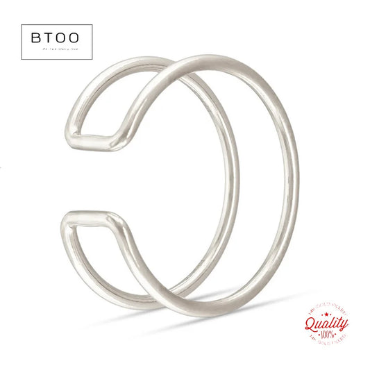 Sterling Silver Double Layer Adjustable Rings for Women, Boho Jewelry, Minimalist Knuckle Ring