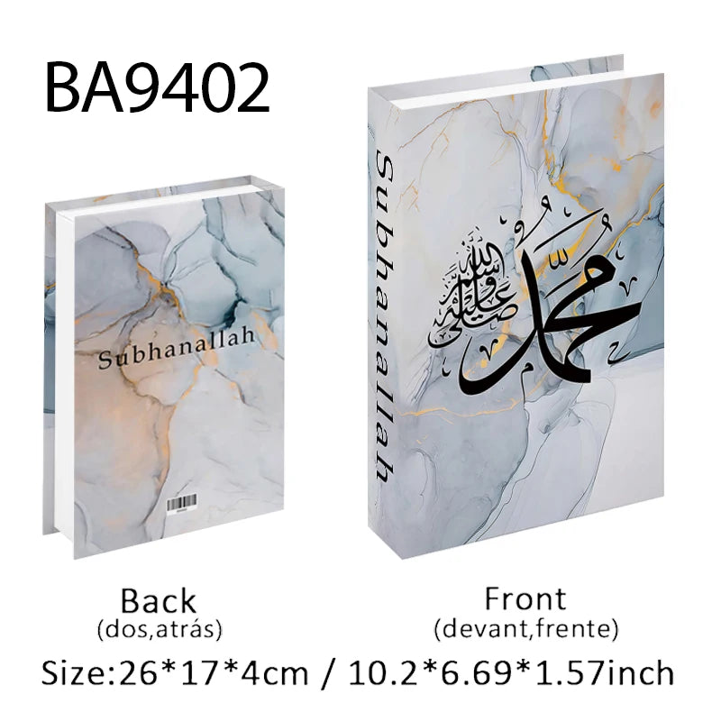 Islamic Luxury Fake Book Decorative Books Storage Box Coffee Table Interior Decoration Kaaba Mosque Muslims Bedroom Home Decor