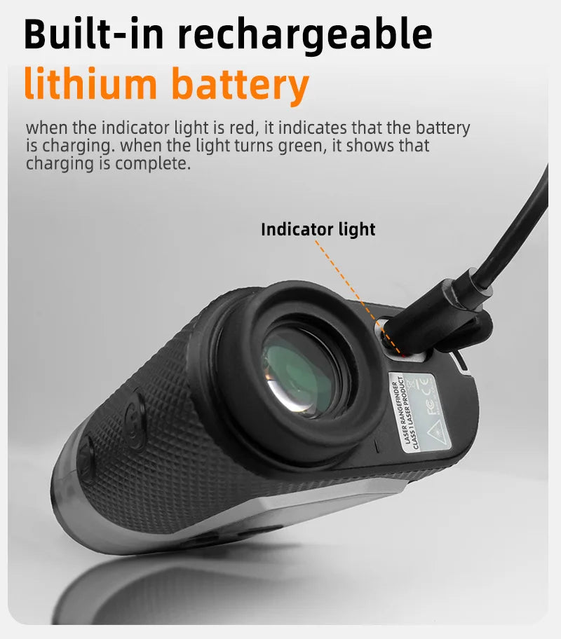 Rechargeable 1200m 650m with Slope Adjusted Flag-Lock Vibration Laser Distance Meter Telescope Golf Laser Rangefinder