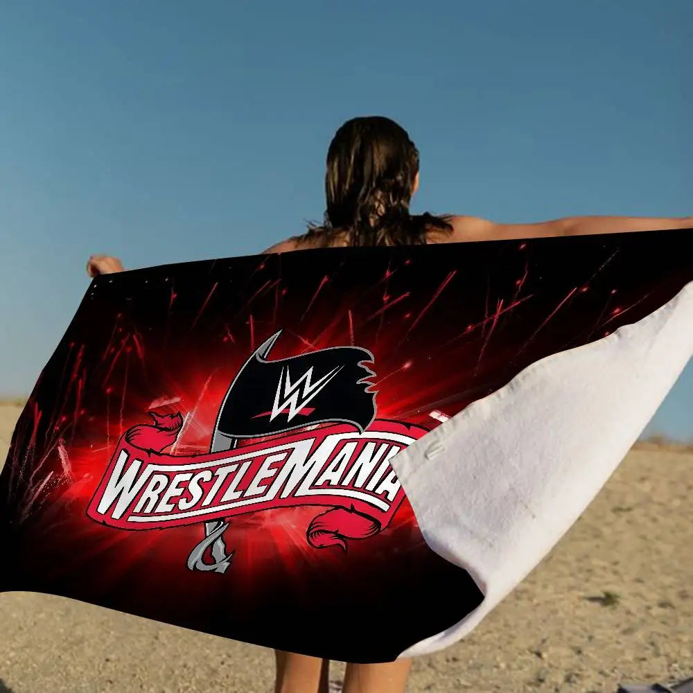 WWE WrestleMania Bath Towel Microfiber Soft Water Absorbing Breathable For Girl Kids Decorative Cartoon Beach Towel