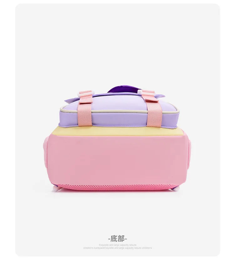New Large-capacity Backpack Children Kindergarten Backpack Boys Girls Kids Load-reducing Color-blocking Double-shoulder Bag