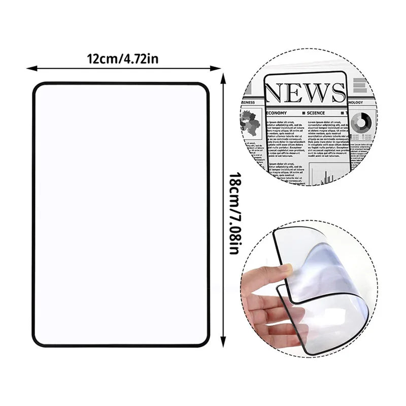 Full Page Large Sheet Magnifier Magnifying Glass Reading Aid Glass Page Magnifying Lens Reading Magnifier