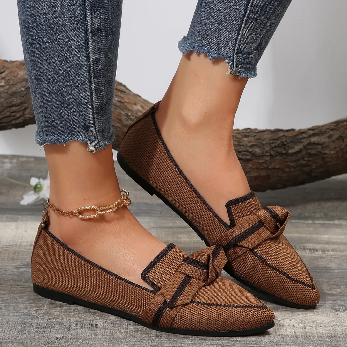 2024 Women Flats Walking Shoes Pointed Top Solid Color Loafers Mesh Breathable Shoes Comfortable Women Sneakers Zapatos De Mujer