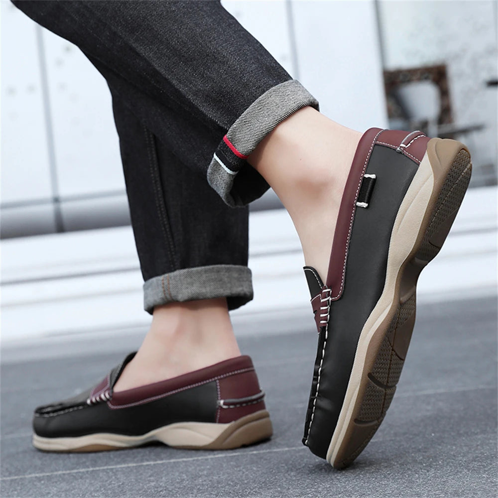 Men's Business Casual Loafers Shoes for Office Travel And Vacation Durable Elegant TPR Outsole Formal Shoes