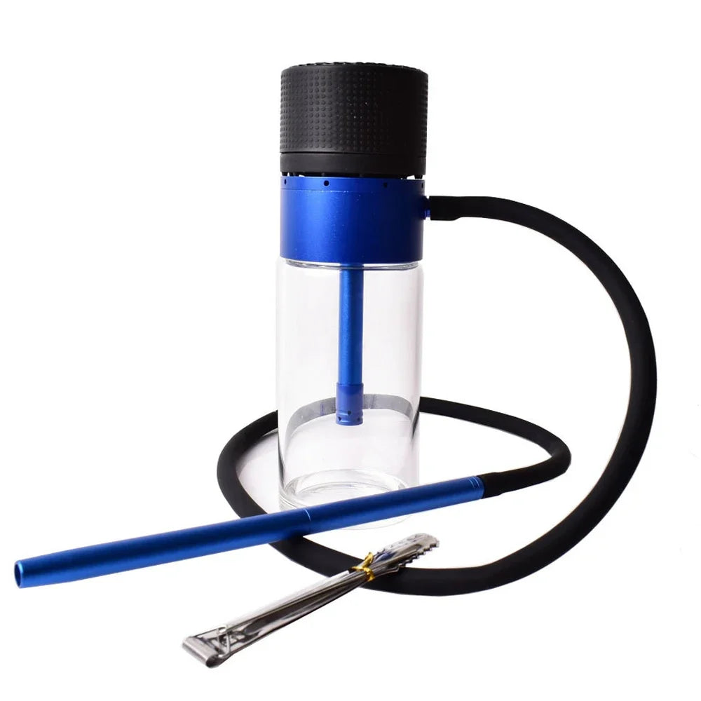 DONIRT High Quality Shisha Pipes Smoking Glass Hookah Set with Bowl Chicha Hose Portable Smoke Accessories Gifts for Car Home