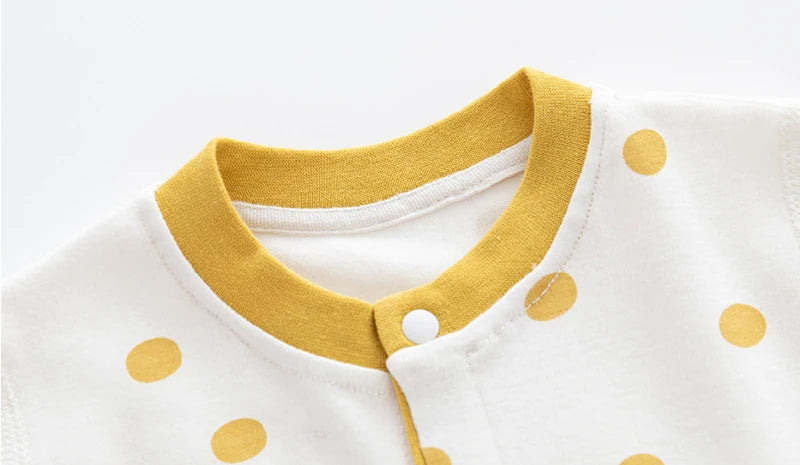 Baby One-piece Clothes Long-sleeved Cotton Newborn Pajamas Rompers Baby Air-conditioned Clothes Spring and Autumn