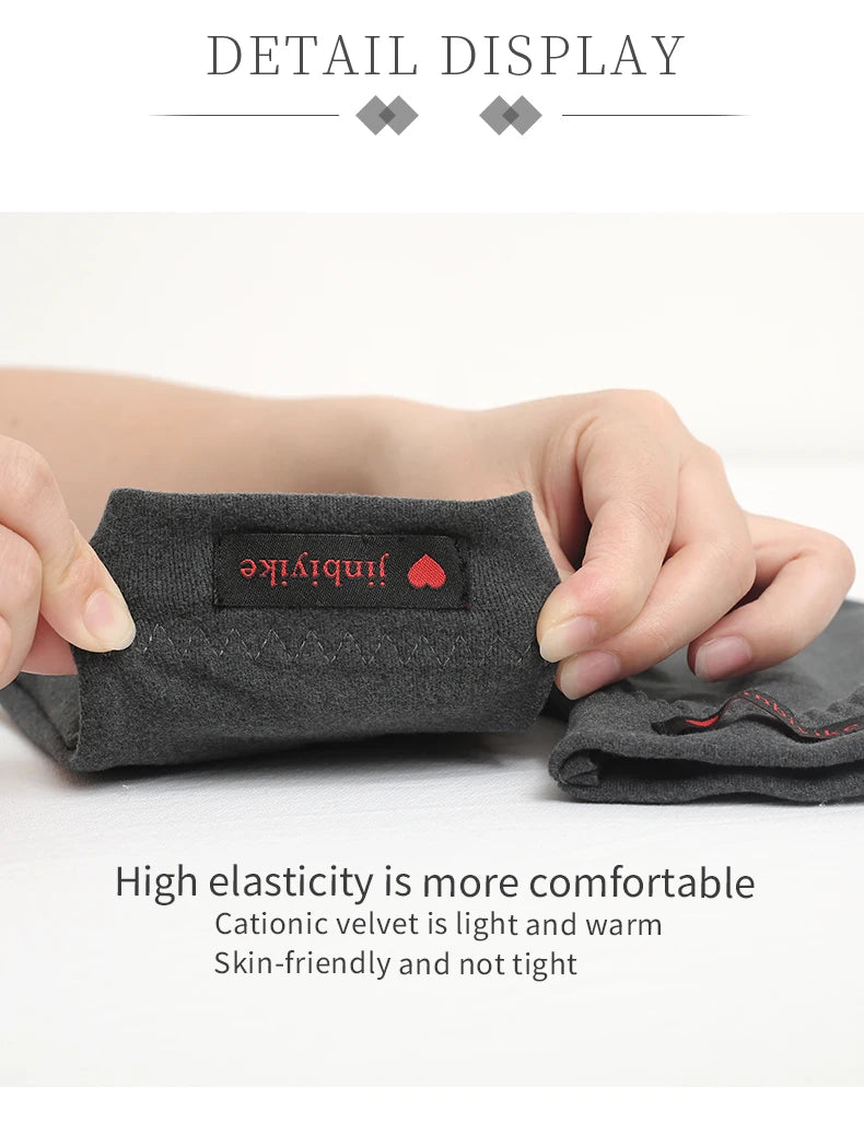 Mittens male warm cycling driving cold students windproof elastic winter thin velvet lovers all refer to female Half round glove