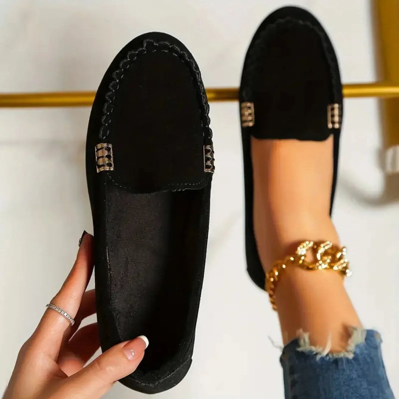 Women Flats Spring Autumn Wear-resisting Loafers Casual Fashion Single Shoes Non-slip Soft Flat Sneakers Women Zapatos De Mujer