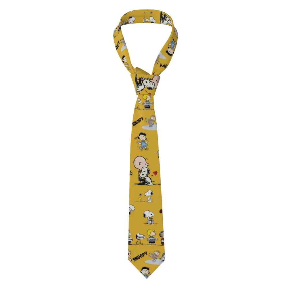 Personalized Fashion S-Snoopys Neckties Men Silk Cartoon Office Neck Tie