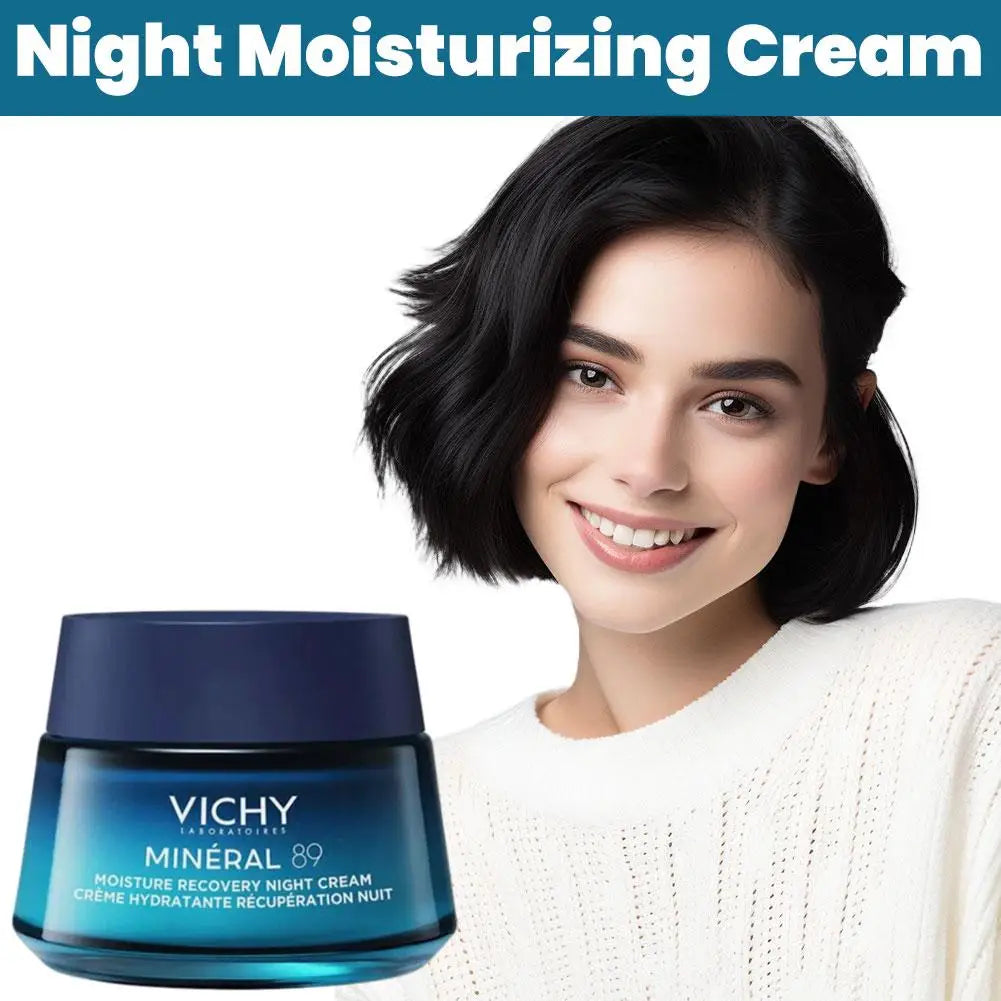 Korea Vichy Face Cream Pure Hyaluronic Acid Mineral Deep Hydration Anti-Wrinkle Anti-Aging Repair Smoothing Night Skin Care