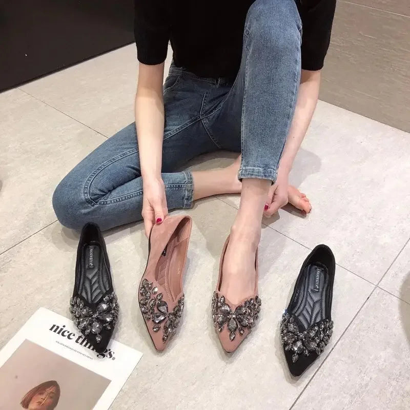 Flat Pointed Toe Woman Footwear Shoes For Women Daily Routine Comfortable Offer Shoe 39 High Quality With Original New In On A