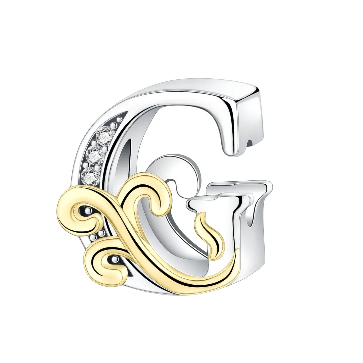 925 Sterling Silver  A-Z 26 English Letters Retro Fashion Pendant Fit Original Bracelet Charm Beads Necklace Diy Female Jewelry