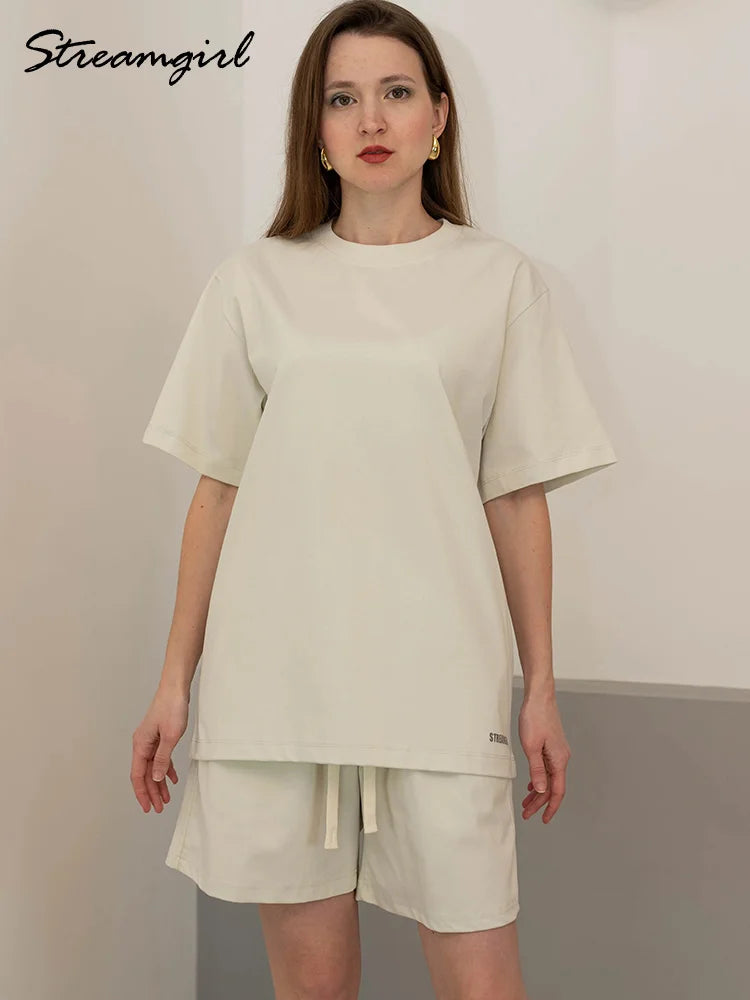 Summer Women T Shirts Oversized Cotton White Short Sleeve Baggy Tops For woman Summer Plain Loose Pink Tshirt Oversize Blue