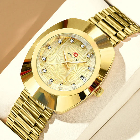 Gold Men Wrist Watches For Male Clock 2025 Top Brand Luxury Golden Fashion Men Quartz Watches Waterproof Wristwatches Dropship