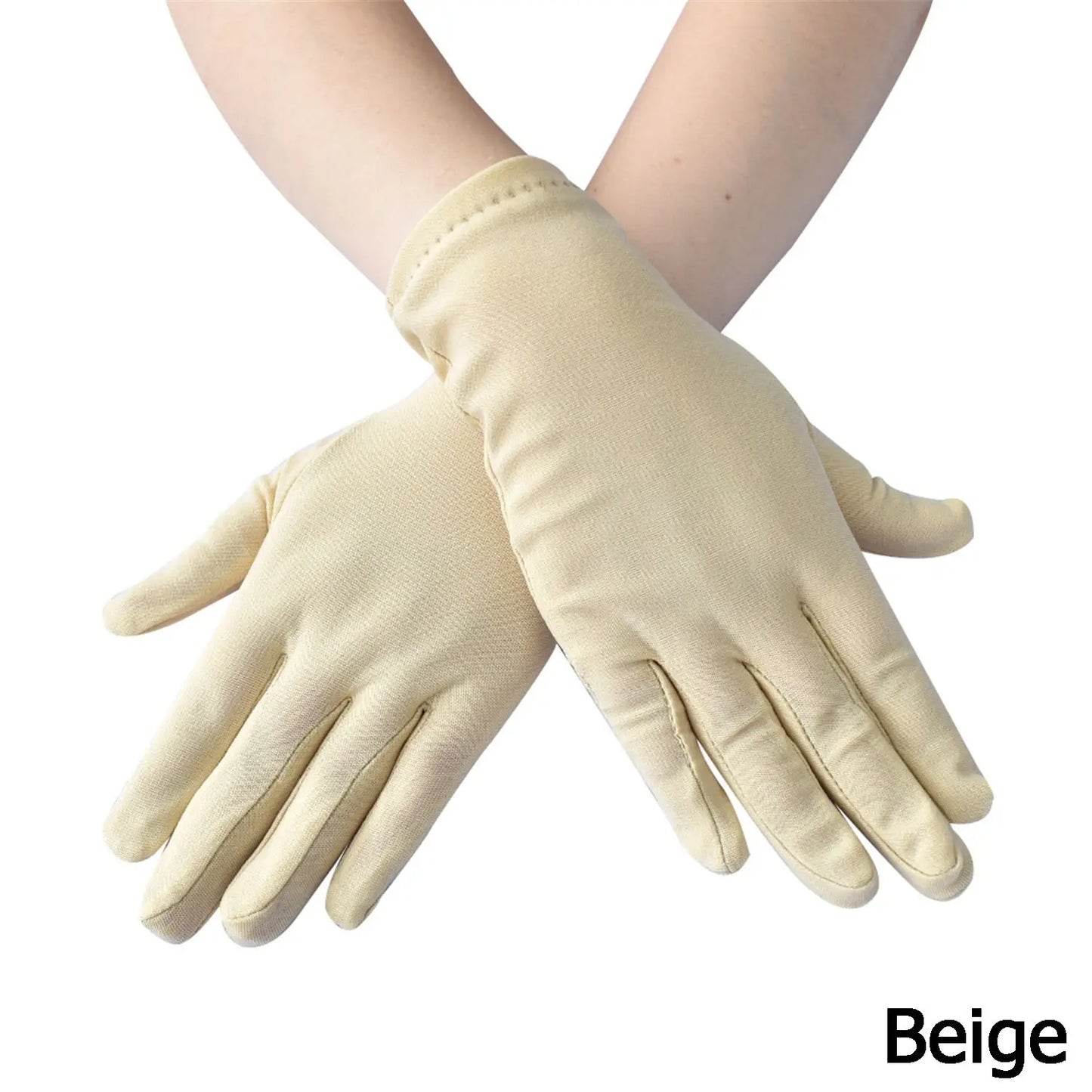 Woman Gloves Work Gloves Milk Silk  Gloves Solid Color Non-Slip Household Gloves Breathable Serving Waiters Mittens