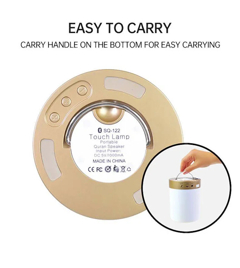 Islamic Wireless Portable Quran Speaker LED Night Light Koran Lamp With AZAN Clock Mp3 Player Muslim Gift Veilleuse Coranique