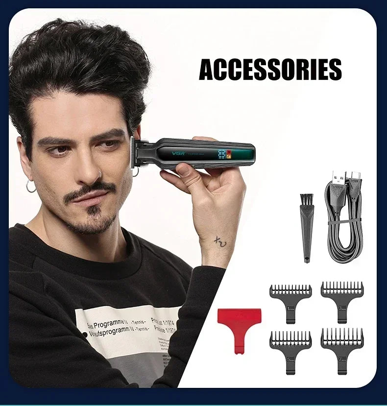 VGR Hair Trimmer Professional Beard Hair Clipper Rechargeable Hair Cutting Machine Electric Trimer for Men V-930