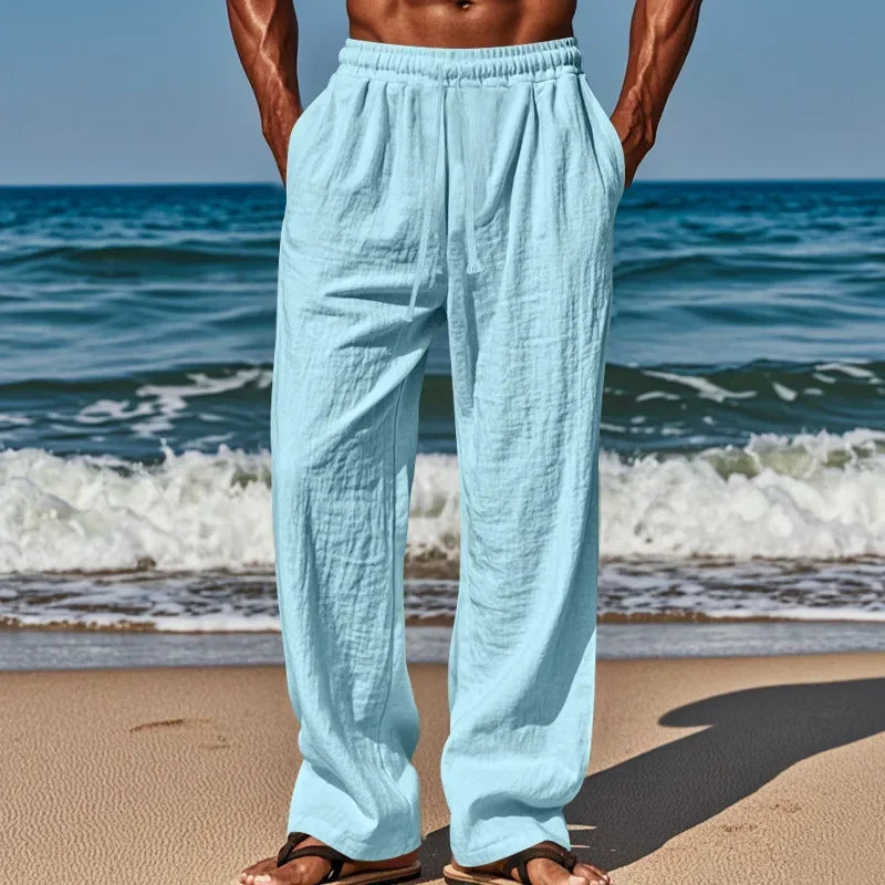 Men's Casual Pants Comfortable and Breathable Daily Wear with Fashionable Men Must Be Large Size Loose Elastic Waist Comfort