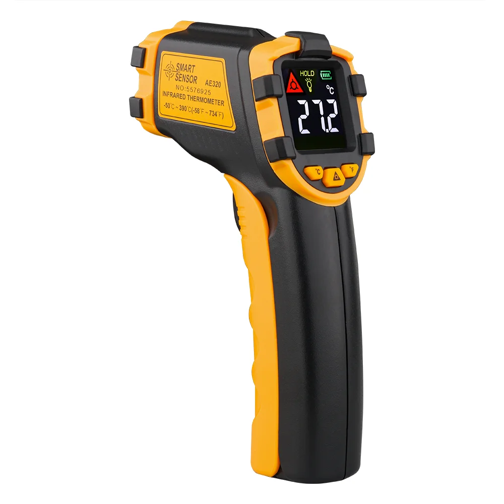 Digital Infrared Thermometer Laser Temperature Meter Non-contact Pyrometer Imager Hygrometer IR Termometro Color LCD Light Alarm