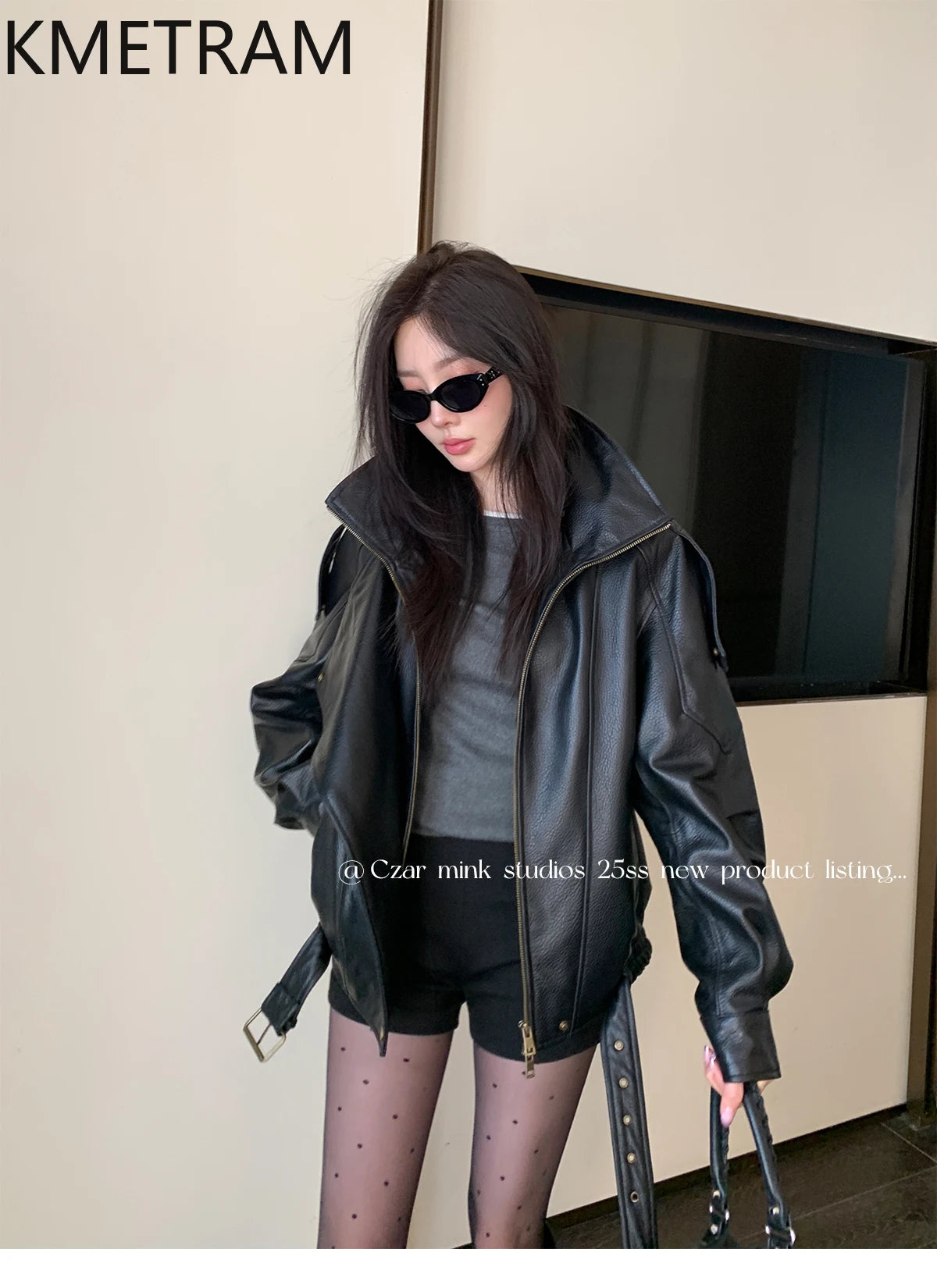 100% Real Sheepskin Jacket Woman Brown Biker Genuine Leather Jackets High Quality Outerwears Fall Clothes 2025 Women дубленка