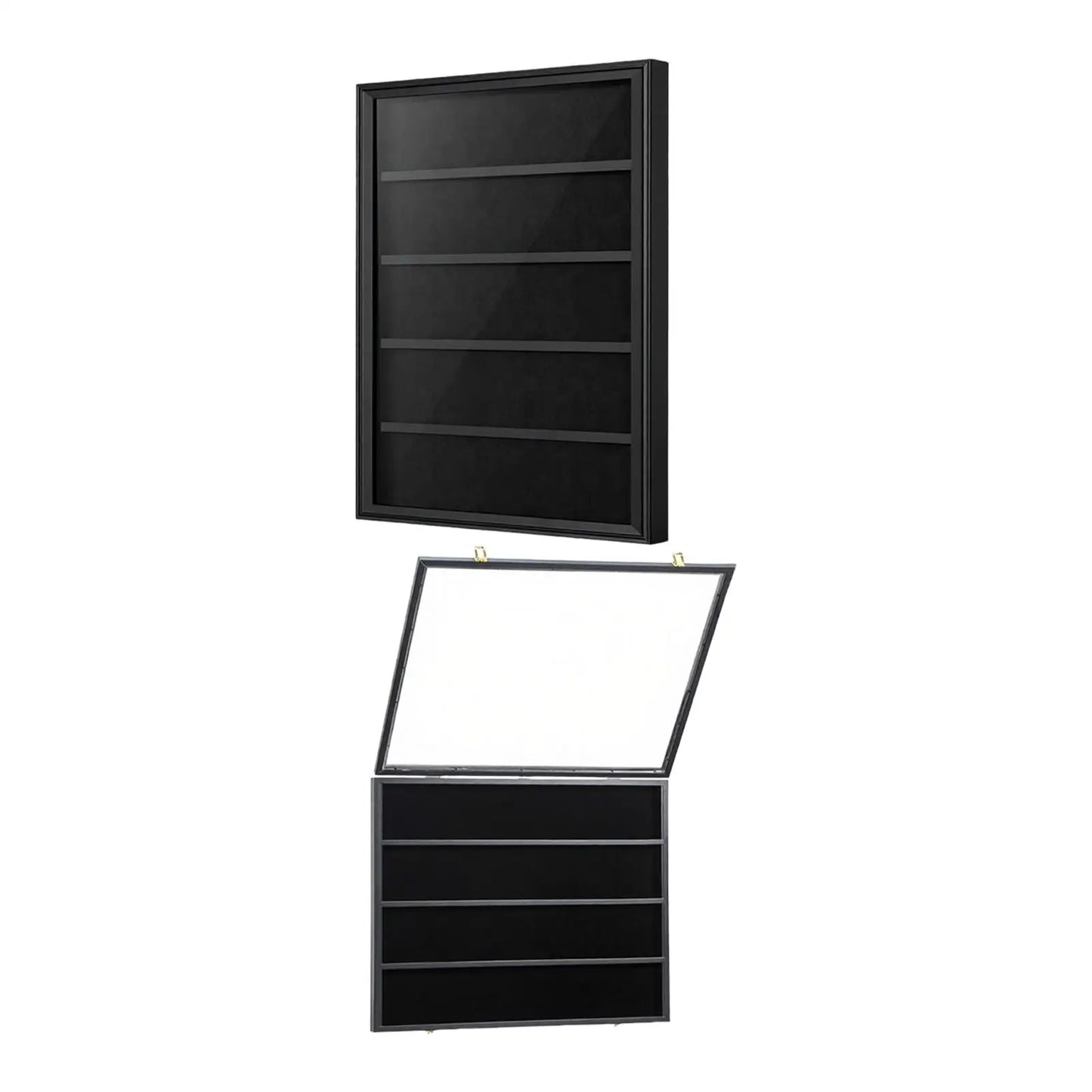 Baseball Card Display Case Display Frame Wall Cabinet Wooden Lockable with Acrylic Front for Hockey Collection