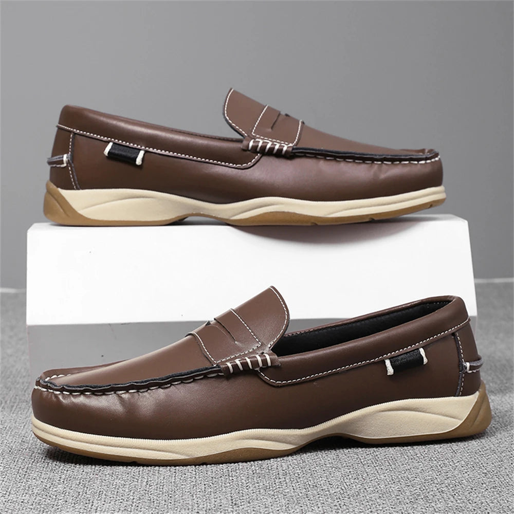 Men's Business Casual Loafers Shoes for Office Travel And Vacation Durable Elegant TPR Outsole Formal Shoes