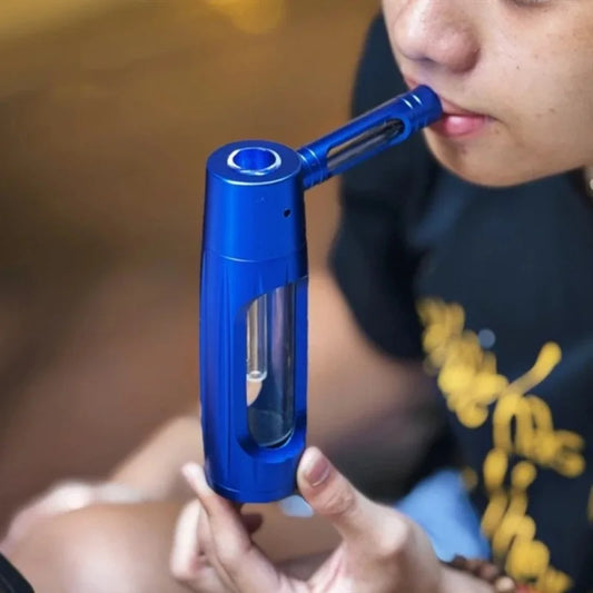 Handheld Smoking Pipe Detachable Hookah Set with Dry Burning Glass Bowl Cigarette Filters Shisha Pipes Smoke Accessories