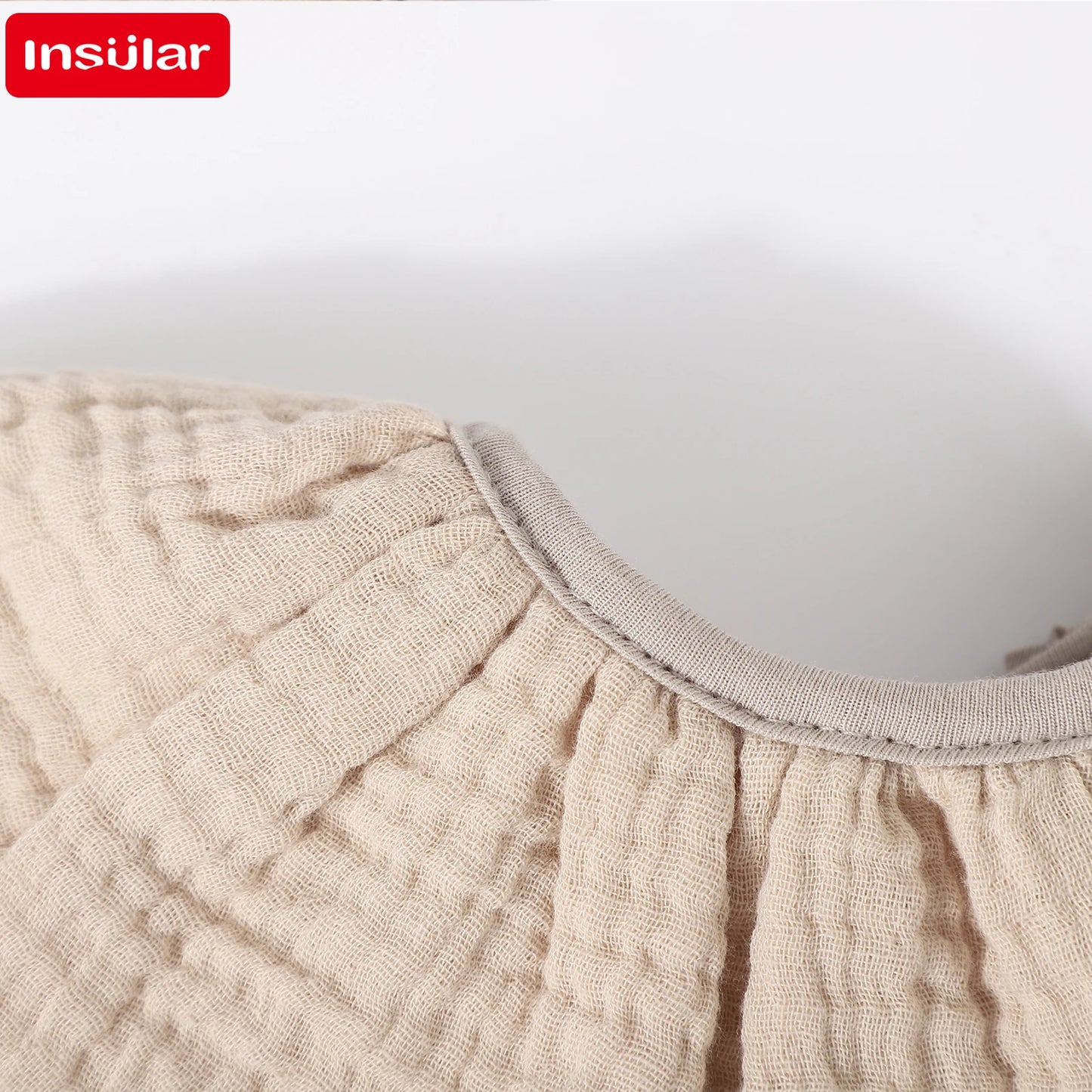 INSULAR Baby Bibs 100% Cotton Newborn Burp Cloths Skin-friendly Absorbent Infant Towel Breathable 360 Degree Gauze 4 Layer 0-1Y