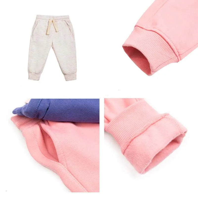 Baby Clothing Boys Girls Pants 0-24 Months Autumn and Winter Solid Color Elastic Waist Trousers Newborn Baby Clothes