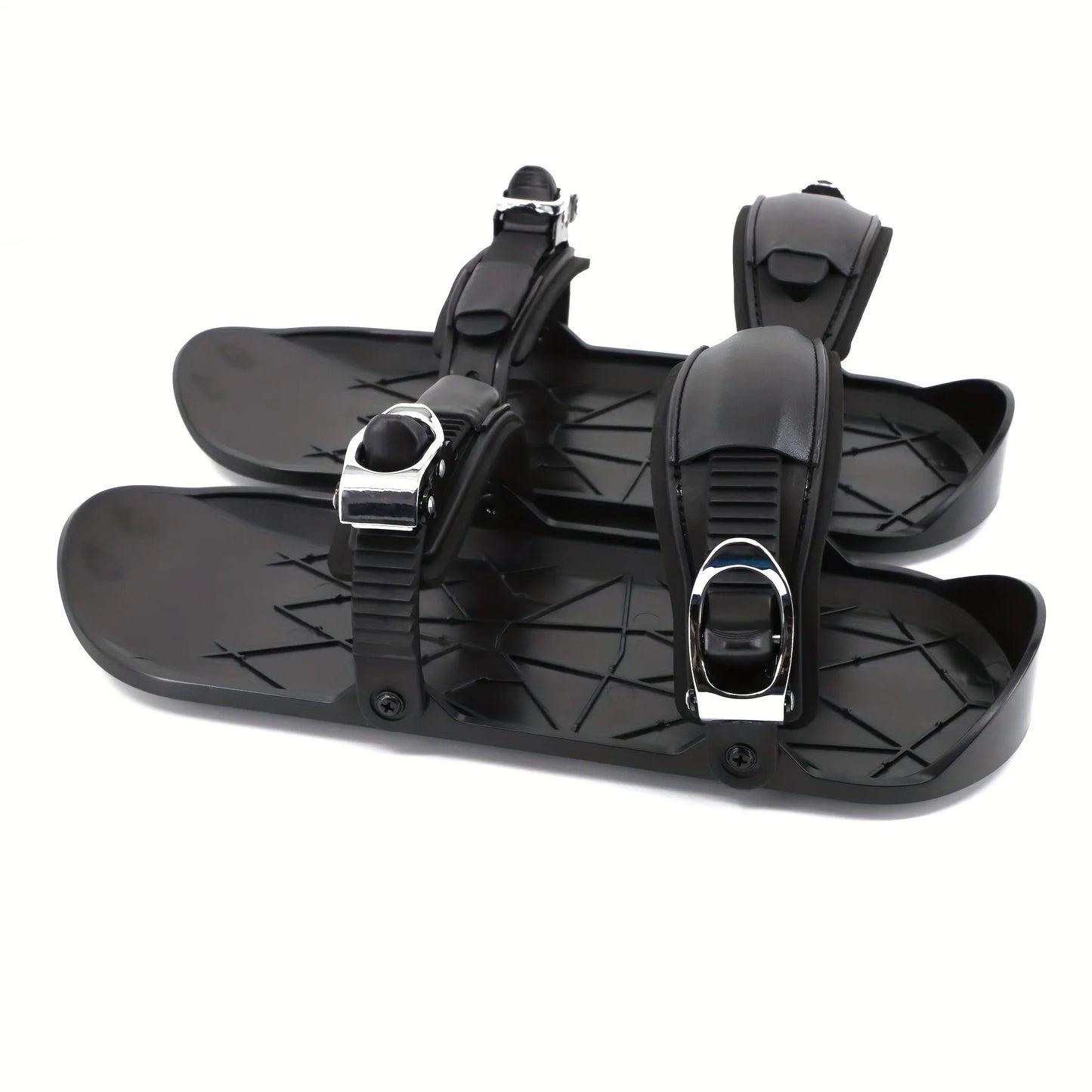 Mini Ski Skates Winter Portable Snowblades Skis Shoes Adjustable Short Snowskates Skiboards