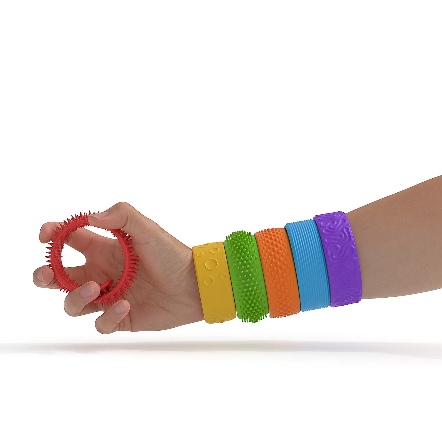6 Pack Silicone Sensory Toys For Kids Autism Calming Sensory Toy Fidget Toys Slap Bracelets Textured For Special Needs Fidgets