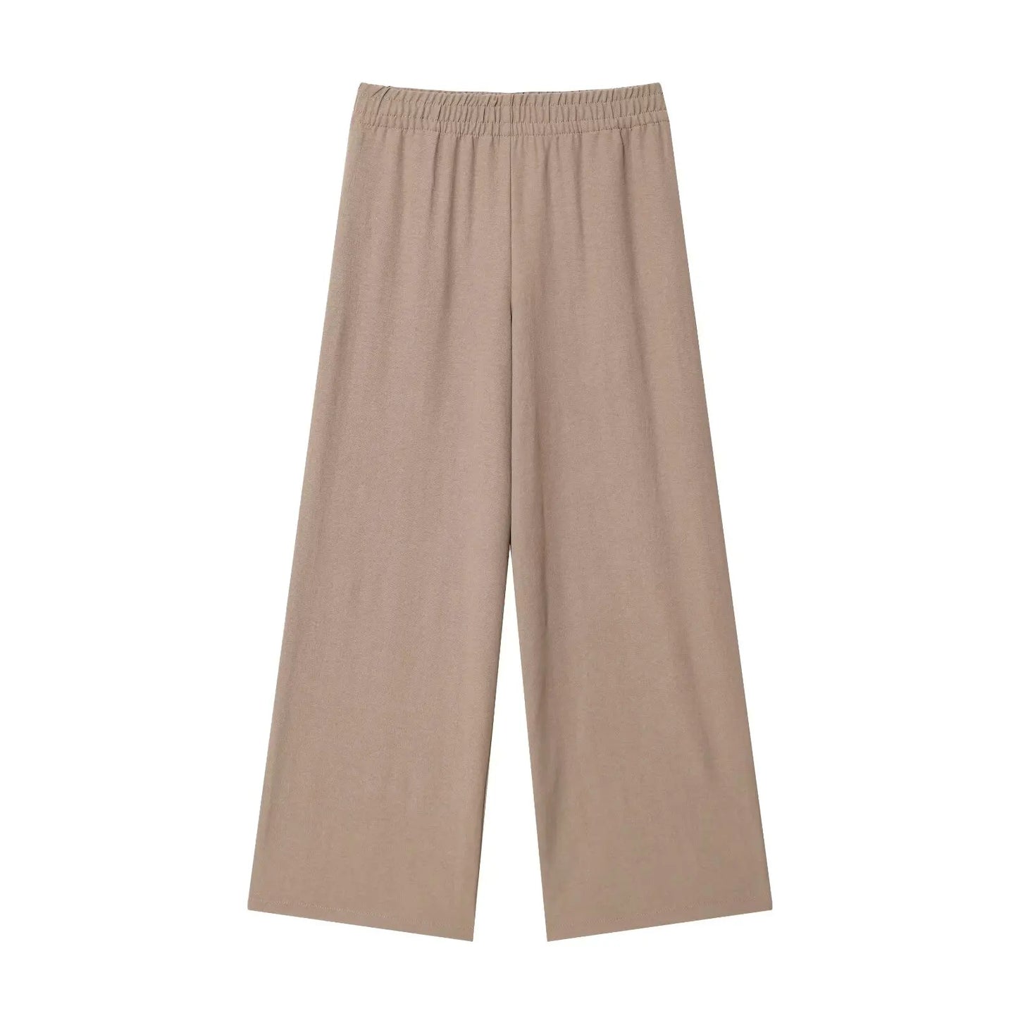 Wide Leg Pants 2 Pieces Sets For Women Side Button Half Sleeve Shirt Top Trousers Women's Suit 2025 Casual Woman Outfits