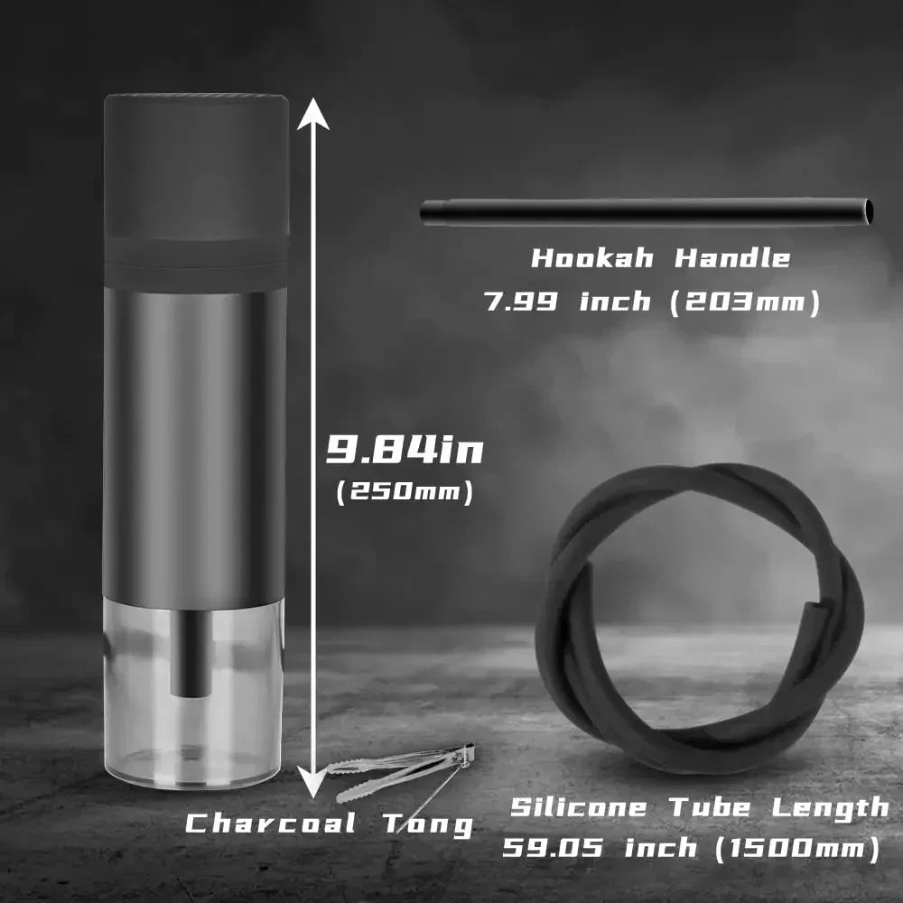 Acrylic&Silicone Hookah Bottle Portable Shisha for Home Car Picnic Beach Travel Chicha Narguile Smoking Accessories