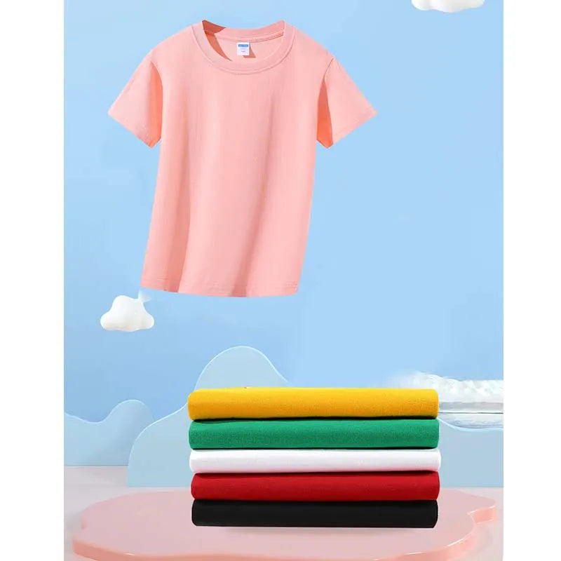 Summer Children Casual Fashion T-shirts Los Angeles Graphic Print Colorful Tops Girls Boys O-Neck Loose Short Sleeve Kids Tees