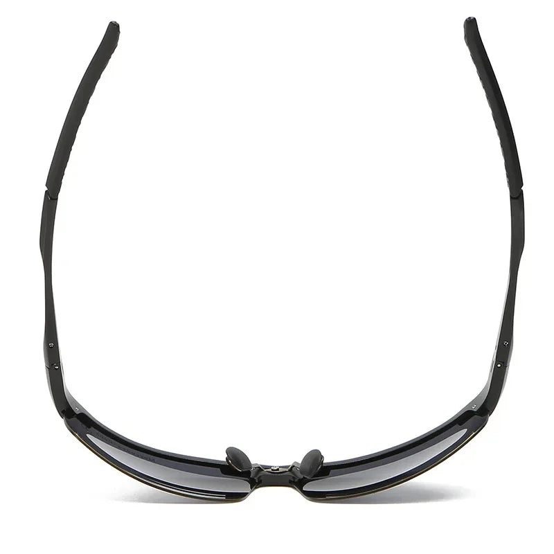 Men's Polarized Protective Glasses UV Sunshade Glasses Trendy Outdoor Cycling Driving GlassesAluminum Magnesium Sunglasses