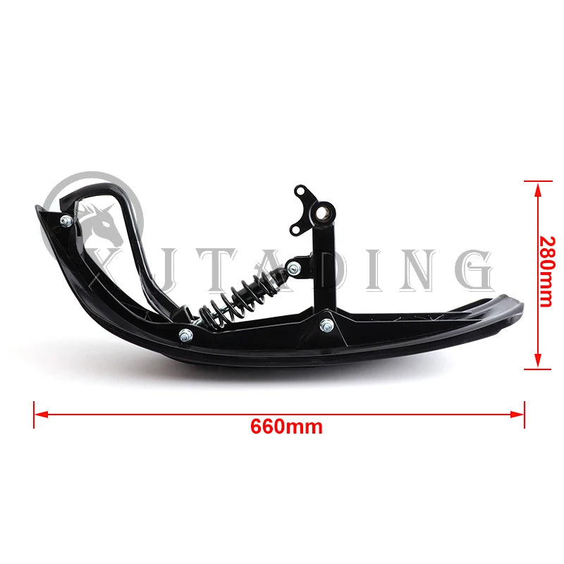 Motorcycle Front Skiboards Winter Snow Sledge For 110cc 125cc 150cc ATV UTV Buggy Electric Quad Go Kart Snowmobile Skiing Track