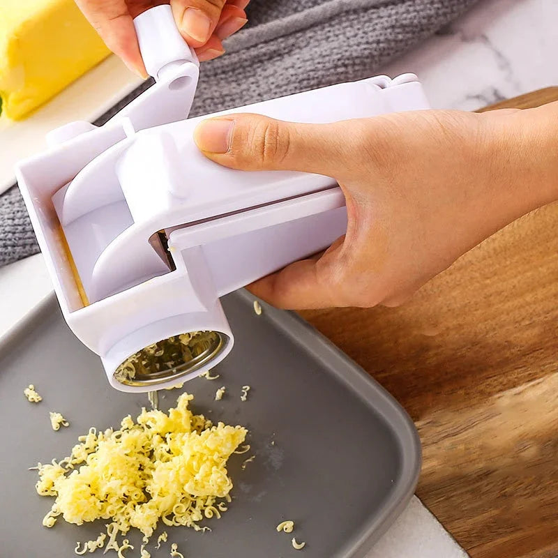 Multipurpose Rotary Cheese Grater With Stainless Steel Drums Handheld Cheese Grinder For Parmesan Cheddar Chocolate Vegetable