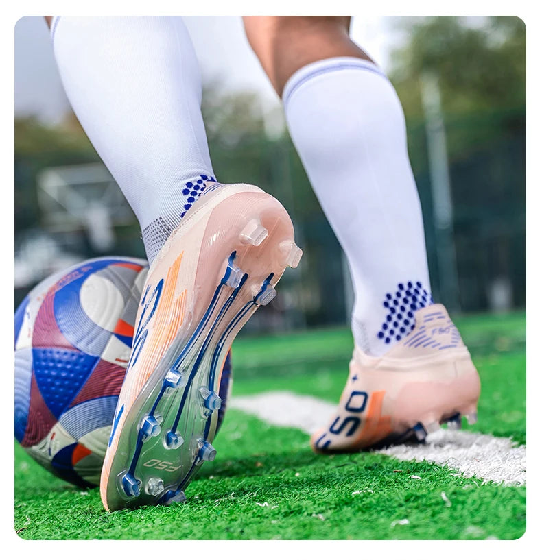 High Quality Mens Football Boots F50 Boys FG/TF Training Studded Fast Soccer Cleats Pro Non Slip Football Shoes for Man 35-45