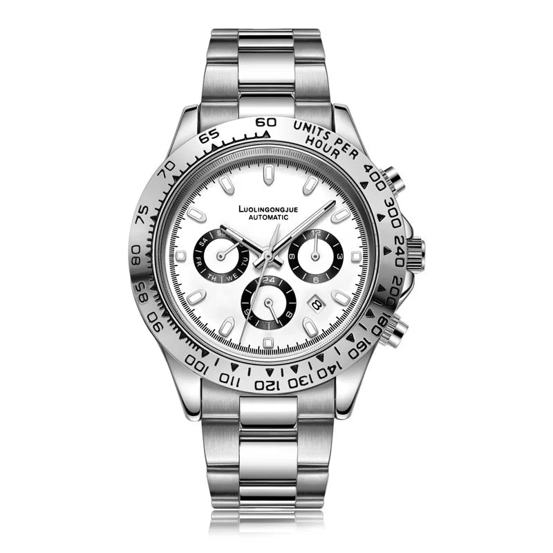 Fully automatic mechanical watch, business-style, luminescent, waterproof, men's mechanical watch, sapphire crystal glass mirror